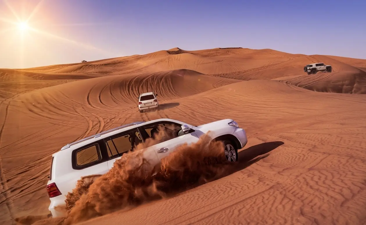 Dune bashing at Dubai desert