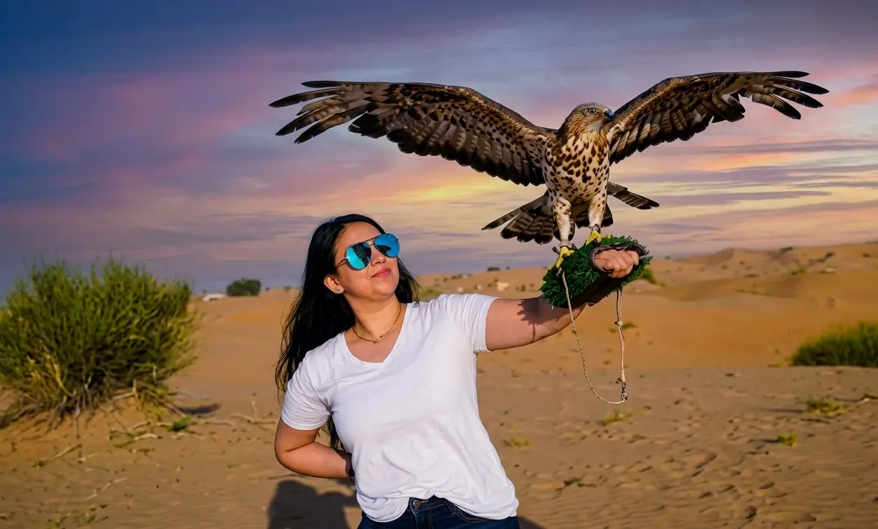 Falconry desert safari Dubai