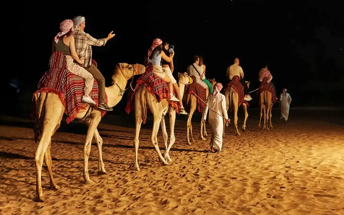 Camel ride safari at Dubai desert