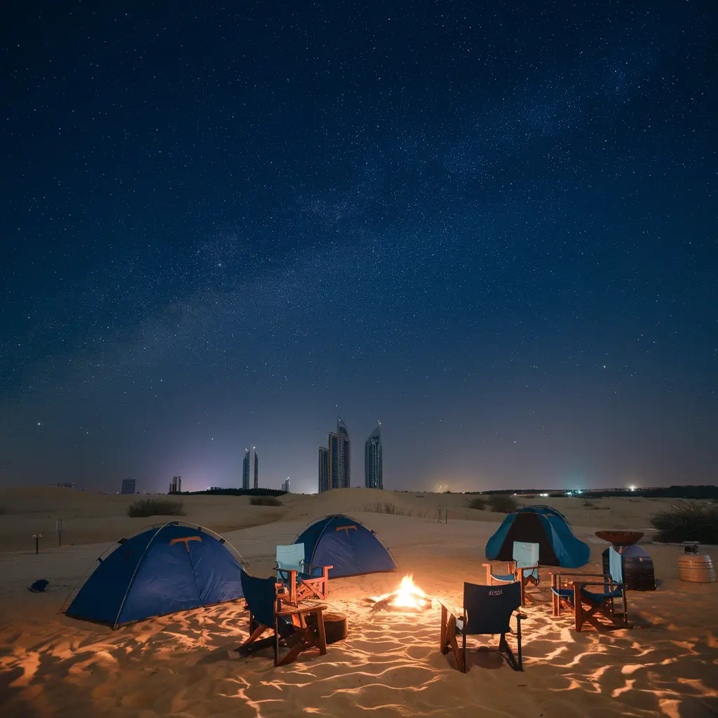 desert safari Dubai night camping