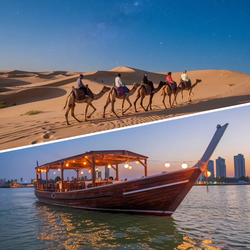 Desert Safari and Dhow Cruise Dinner